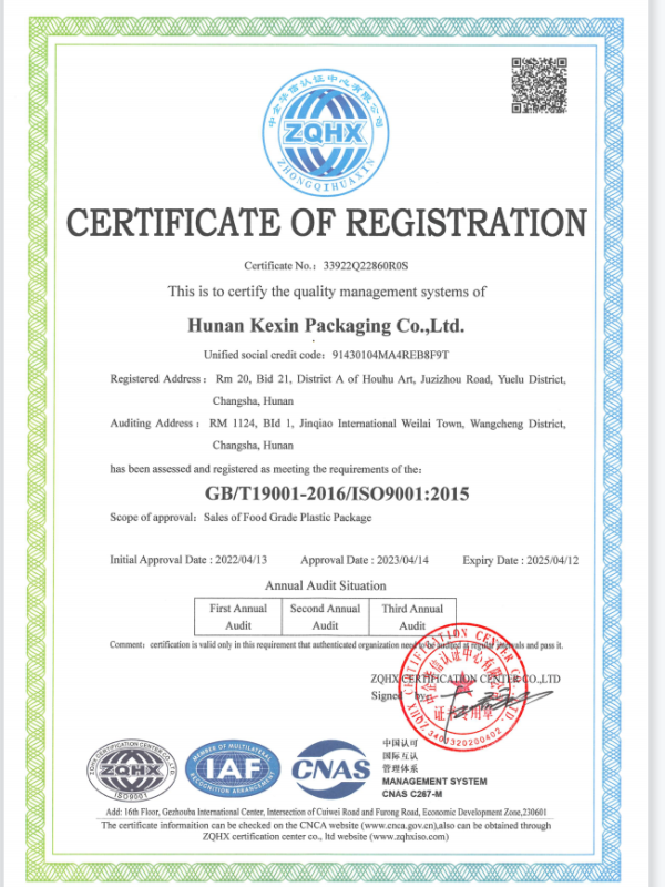ISO 9001 certificate