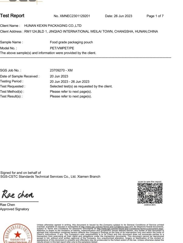 EU report certificate